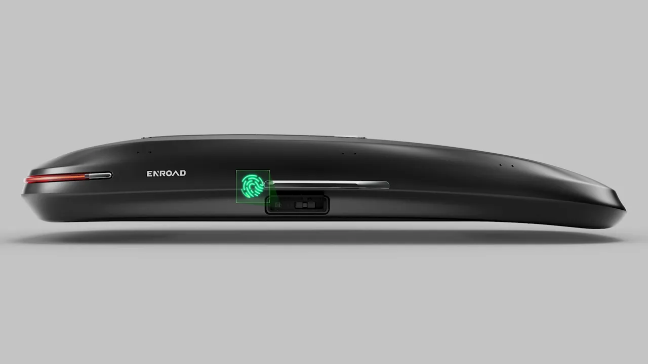 ENROAD Nomadix Pro: открывание замка отпечатком пальца, зелёный значок у сканера